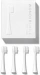Wondersmile Ersatzb&uuml;rsten Schallzahnb&uuml;rste (Hard, All White, 4er Pack) -