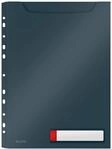 Leitz A4 Privacy Maxi H&uuml;lle, Ideal f&uuml;r bis zu 150 Blatt, Kunststoff, Samtgrau,