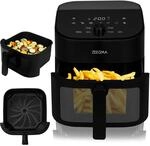 ZEEGMA KNAPPER CHEF Hei&szlig;luftfritteusen 1600 W, Fassungsverm&ouml;gen 6,5 L, Timer bis zu