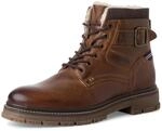 s.Oliver Herren Stiefel zum Schn&uuml;ren aus Leder Gef&uuml;ttert, Braun (Cognac), 41 EU