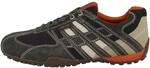 Geox Herren U Snake K Sneaker, Dk Grey Off White, 48 EU