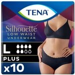 TENA Silhouette Underwear Low Waist Blanc Plus L 10 St&uuml;ck