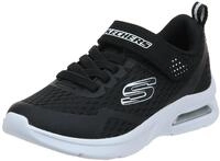 Skechers Jungen Microspec Max Torvix Sneaker, Black Textile Black White Trim, 35.5 EU