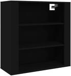 vidaXL Wandschrank Schwarz 80x33x80 cm Holzwerkstoff
