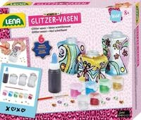 Lena 42693 Bastelset Glitzer-Vasen, Komplettset mit 3 kleinen Flacons aus...