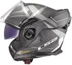 LS2, Modularer Motorradhelm ADVANT X CARBON HORIZON Matt Silver Grey, XL