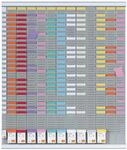 Nobo T-Karten Jahresplaner Set mit Haftnotizen, Wandmontage, 12 Spalten & 54 Slots,