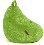 Green Bean Pl&uuml;sch Sitzsack 45x45x60cm - Indoor Sitzkissen mit 120L EPS Perlen