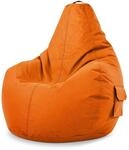 Green Bean Sitzsack mit R&uuml;ckenlehne 80x70x90cm - Gaming Chair mit 230L F&uuml;llung