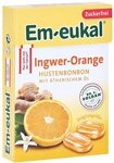 Em-eukal Hustenbonbons Ingwer-Orange Box Minis, Zuckerfrei & ohne Laktose, mit