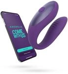 AMORELIE Joy &ndash; App-gesteuerter C-Shape Vibrator Salsa - Lila | Wasserdicht