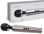Le Wand Die Cast Rechargeable Vibrator, Silber, 29 cm