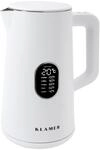 KLAMER Edelstahl Wasserkocher mit Temperatureinstellung 40-100&deg;C,...