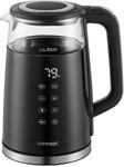 Concept RK4100 Glas-Wasserkocher mit Temperaturregelung 1,7L, 1850-2200 W,