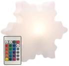 8 seasons design Shining Crystal LED Schneeflocke (&Oslash; 40 cm, wei&szlig;) mit Farbwechsler