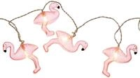 Konstsmide LED Dekolichterkette, Flamingos, mit 6h Timer, 10 warm wei&szlig;e Dioden,