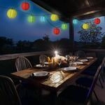 MARELIDA LED Solar Lichterkette Lampion f&uuml;r Au&szlig;en Garten Balkon Terrasse