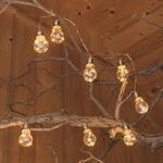 MARELIDA LED Solar Lichterkette mit 10 transparenten Gl&uuml;hbirnen 4,5m Garten...