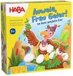 HABA Auweia, Frau Geier! &ndash; Spannendes Geschicklichkeitsspiel aus Holz, Nestbau,