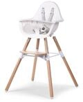 Childwood CHEVOCHNW Evolu 2 Stuhl, 2 in 1 Ring, natur wei&szlig;