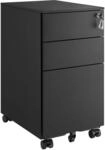 SONGMICS Rollcontainer, unter Schreibtisch, mit 3 Schublade, vormontiert,