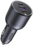 UGREEN 130W Auto Schnellladeger&auml;t 3 Port grau