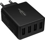 ANSMANN 4-Port High-Speed USB Ladeger&auml;t 30W - USB Charger mit Smart-IC Ladesteuerung