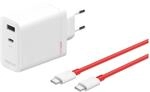 OnePlus Ladeger&auml;t SUPERVOOC 120W Dual Port Schnellladeger&auml;t USB-C mit Kabel Wei&szlig;