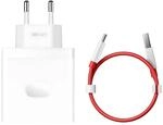OnePlus 100W Schnellladeger&auml;t SUPERVOOC Type-A + USB-C Cable wei&szlig;