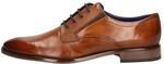 bugatti Herren Derby-Schn&uuml;rschuh mit gepr&auml;gten Elementen, Cognac, 45 EU