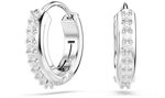 Swarovski Matrix Kreolen, Rundschliff, Weiß, Rhodiniert Swarovski Matrix Kreolen, Rundschliff, Weiß, Rhodiniert