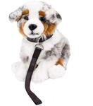 Teddys Rothenburg Kuscheltier Australian Shepherd sitzend grau/wei&szlig;/braun 26cm