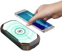 revolt Powerbank Induktion: Solar-Powerbank mit 20 Ah, Qi-kompatibel, USB-C, 15 W,