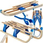 tectake&reg; Schlitten klappbar, Holzschlitten, Kinderschlitten, Belastbarkeit 130...