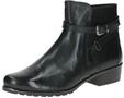 CAPRICE Damen Stiefeletten mit Absatz aus Leder mit Schnalle, Schwarz (Black Nappa),