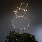 LED Gartenstecker SCHNEEMANN Metall Gartenstecker Weihnachtsdekoration f&uuml;r...