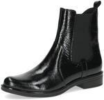 CAPRICE Damen Chelsea Boots Kleiner Absatz Elegant, Schwarz (Black Naplak), 42 EU