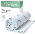 Dailydream Matratzen Topper 160x200cm | Memory Foam | 5cm hoch | Edition Aloe Vera,