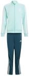 adidas M&auml;dchen Essentials 3-Stripes Track Suit, semi flash aqua/white, 13-14 Years
