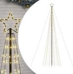 vidaXL LED Weihnachtsbaum, Beleuchtet Tannenbaum mit Erdspie&szlig;en, Christbaum...