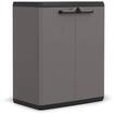 Keter Pi&ugrave; Kunststoffschrank, niedrig, anthrazit/schwarz, 68 x 39 x 83 cm