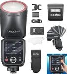 Godox V100S V100 S Rundkopf-Kamerablitz Speedlite f&uuml;r Sony Kameras TTL HSS...