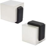 WAGNER Wandt&uuml;rstopper SCREW - 40 x 40 x 45 mm, Zinkdruckguss in Edelstahl-Optik,