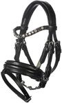 HKM Kinder Hobby Horsing Ledertrense, Schwarz, One Size