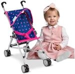 Kinderplay Puppenbuggy &ndash; Leichter klappbarer Puppenwagen mit Verdeck &ndash; Griffh&ouml;he