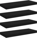 vidaXL 4X Wandregal Schwebend H&auml;ngeregal Wandboard B&uuml;cherregal Regalbrett