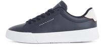 Tommy Hilfiger Herren Court Sneaker Detail Essential aus Leder, Blau (Desert Sky), 44