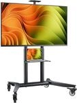 ONKRON TV St&auml;nder rollbar f&uuml;r 55-90 Zoll Fernseher, max Belastung 90 kg, TV