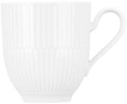 Seltmann Weiden Amina Wei&szlig; Becher mit Henkel, 360 ml, Kaffeebecher mit dezentem
