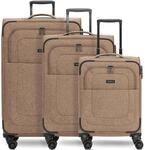 REDOLZ Koffer-Set 3-teilig 4 Doppelrollen TSA-Schloss erweiterbar